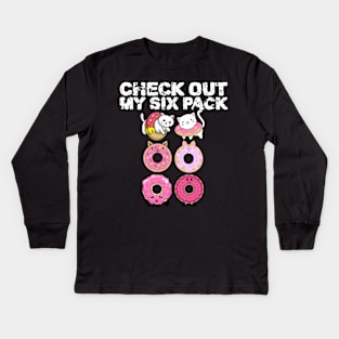 Check Out My Six Pack Kids Long Sleeve T-Shirt